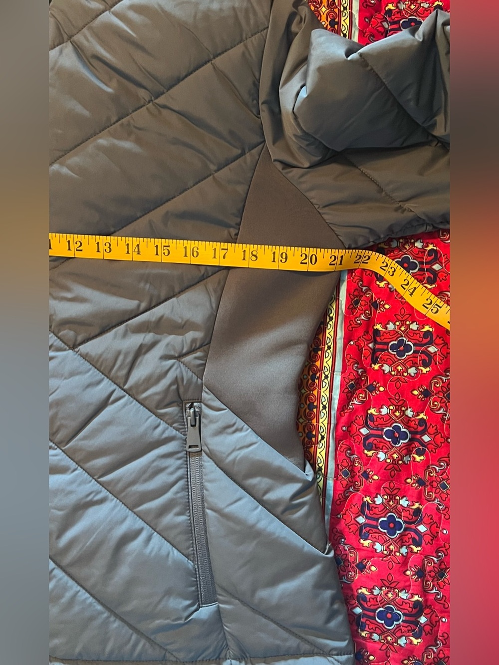 Free Country Quilted Hooded Puffer Hybrid Jacket Women’s Large Sporty Athleisure - Picture 11 of 16